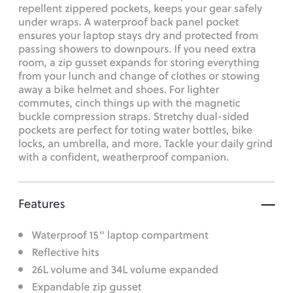 Timbuk2 expandable backpack - Picture 8 of 10